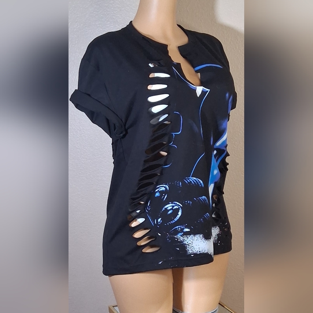 Black Custom Joker /Batman Tshirt - Picture 4 of 7